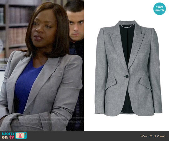 Alexander McQueen Tailored Blazer worn by Annalise Keating (Viola Davis) on How to Get Away with Murder