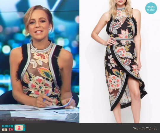 Alice McCall Dream Lover Top worn by Carrie Bickmore on The Project