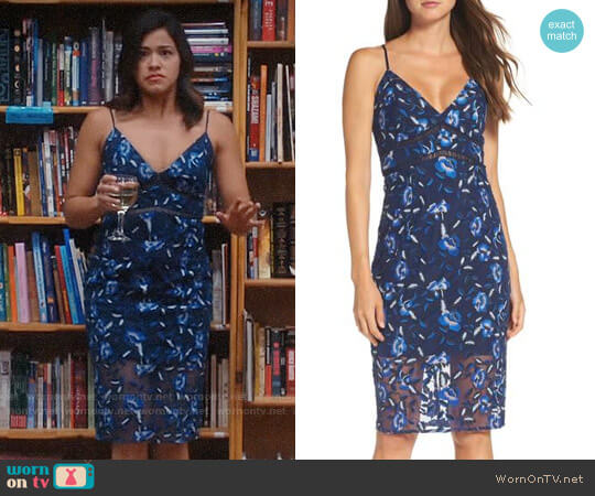 Bardot Sapphire Dress worn by Jane Villanueva (Gina Rodriguez) on Jane the Virgin