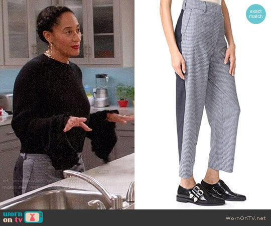 Cedric Charlier Straight Leg Trousers worn by Rainbow Johnson (Tracee Ellis Ross) on Black-ish