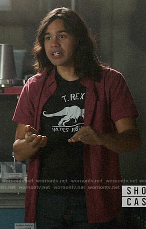 Cisco’s T-Rex Hates Push-ups T-shirt on Supergirl