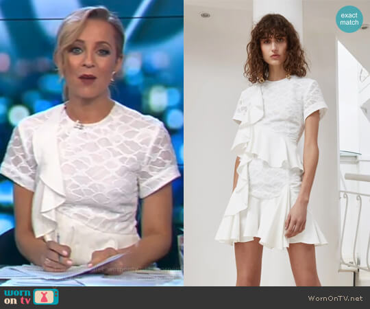 C/Meo Collective Phase Short Sleeve Dress worn by Carrie Bickmore on The Project