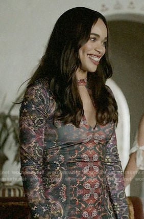 Erica’s kaleidoscope print maxi dress on Last Man on Earth