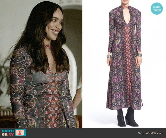 Free People Cabaret Long Sleeve Maxi Dress worn by Erica Dundee (Cleopatra Coleman) on Last Man On Earth