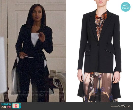 Givenchy Wool Blazer with Cascading Peplum worn by Olivia Pope (Kerry Washington) on Scandal