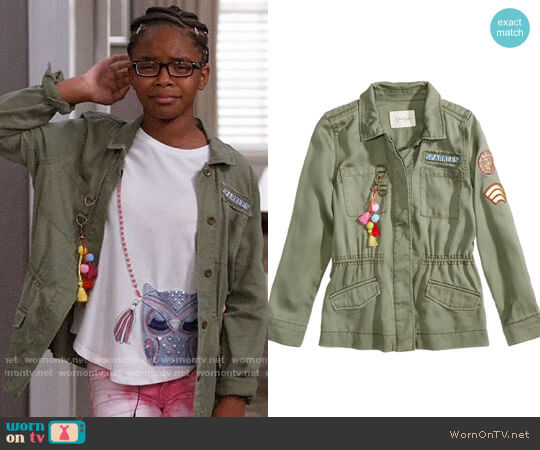 Jessica Simpson Emilia Utility Jacket worn by Diane Johnson (Marsai Martin) on Black-ish