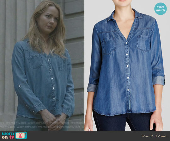 Joie Brady Chambray Shirt worn by Kate Strucker (Amy Acker) on The Gifted