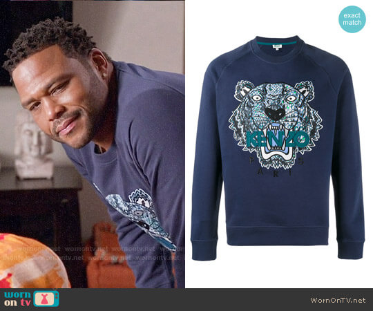 Kenzo Tiger Embroidered Sweatshirt worn by Andre Johnson (Anthony Anderson) on Black-ish
