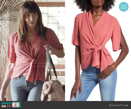 Leith Tie Front Wrap Top worn by Gail Klostermann (Mary Steenburgen) on Last Man On Earth