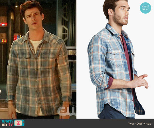 Lucky Brand Grom Plaid Western Shirt worn by Barry Allen (Grant Gustin) on The Flash