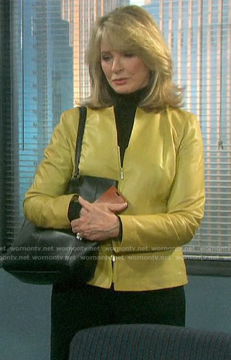 Marlena’s yellow leather jacket on Days of our Lives