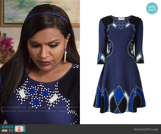 Peter Pilotto Intarsia Dress worn by Mindy Lahiri (Mindy Kaling) on The Mindy Project