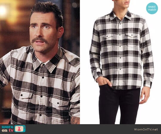 Saint Laurent Flannel Shirt worn by Adam Levine on The Voice