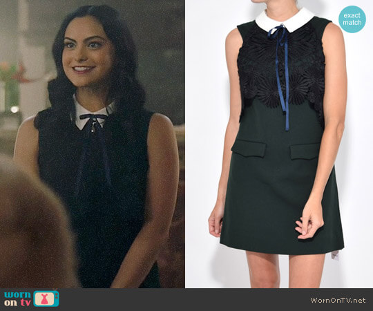 Self Portrait Lace Cape Mini Dress worn by Veronica Lodge (Camila Mendes) on Riverdale