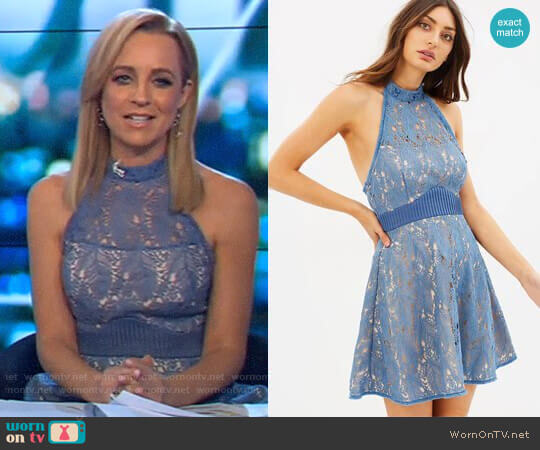 Talulah Delilah Halter Mini Dress worn by Carrie Bickmore on The Project