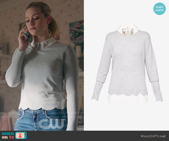 Ted Baker Suzaine Sweater worn by Betty Cooper (Lili Reinhart) on Riverdale