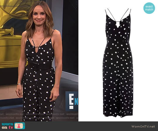 Topshop Spot Jumpsuit worn by Catt Sadler on E! News