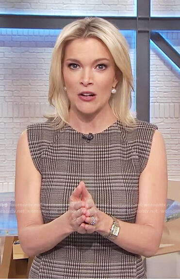 Megyn’s plaid sheath dress on Megyn Kelly Today