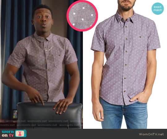 1901 Print Chambray Shirt worn by Courtney Rose (Brandon Micheal Hall) on The Mayor