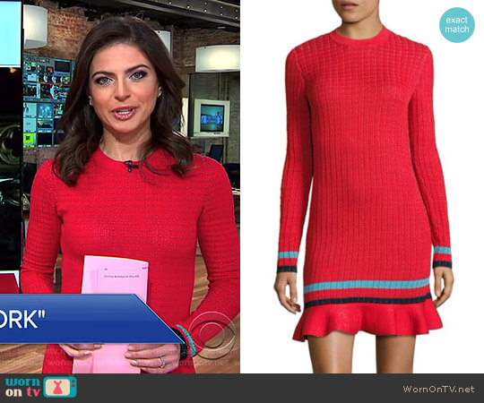 3.1 Phillip Lim Smocked Sweater Dress worn by Bianna Golodryga on CBS Mornings