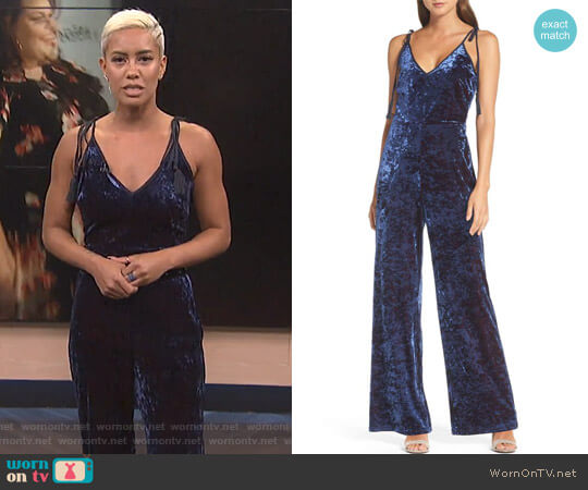 Adelyn Rae Regina Jumpsuit worn by Sibley Scoles on E! News