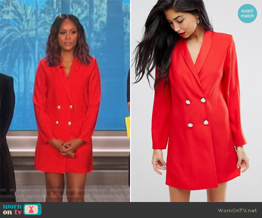 ASOS Mini Tux Dress with Pearl Buttons worn by Eve on The Talk