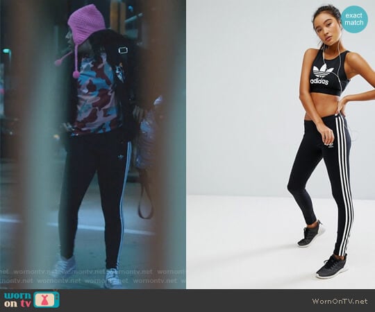 Adidas Originals Adicolor Leggings With 3 Stripe worn by Molly Hernandez (Allegra Acosta) on Marvels Runaways