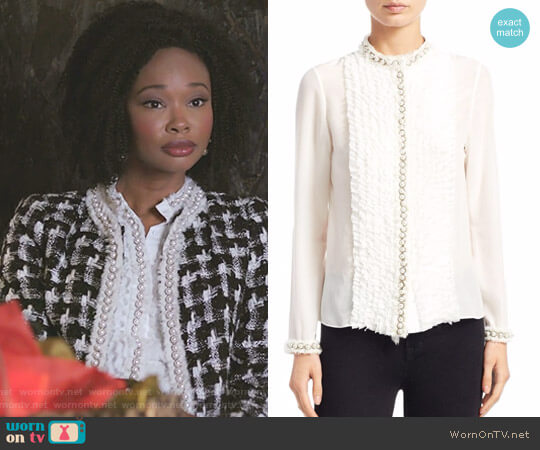 Alice + Olivia Arminda Blouse worn by Monica Colby (Wakeema Hollis) on Dynasty