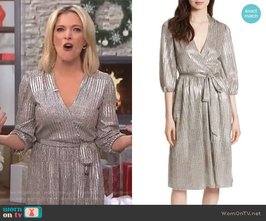 Alice + Olivia Katina Metallic Wrap Dress worn by Megyn Kelly on Today