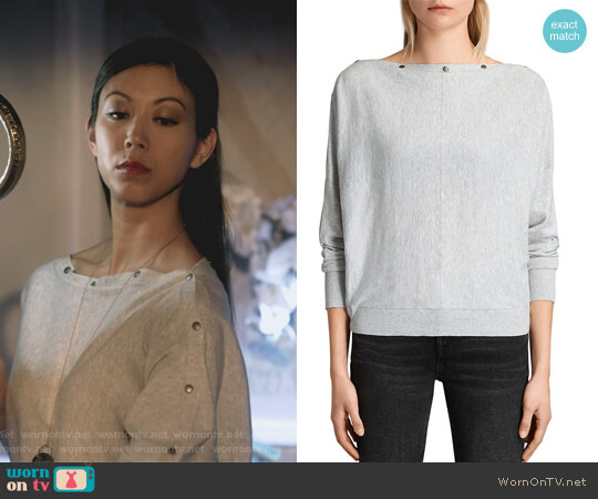 All Saints Elle Snap-Detail Sweater worn by Tina Minoru (Brittany Ishibashi) on Marvels Runaways