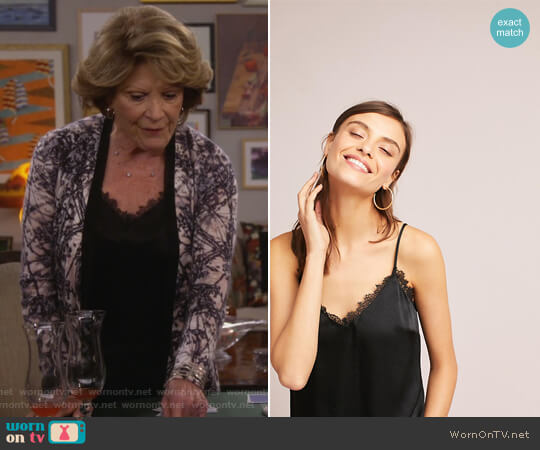 Floreat Laced V-Neck Cami worn by Judy Roberts (Linda Lavin) on 9JKL