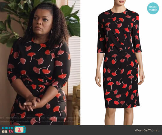 Boss Eseona Knee-Length Dress worn by Dina Rose (Yvette Nicole Brown) on The Mayor