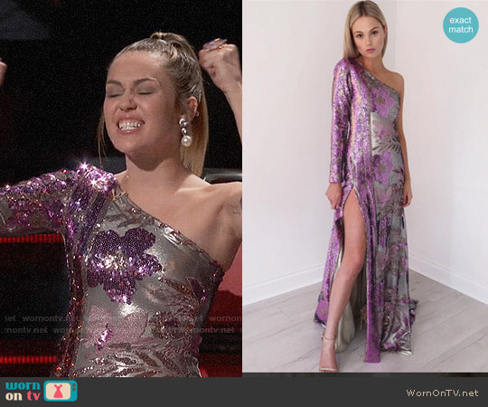 Christahlea SS18 Embellished Gown worn by Miley Cyrus on The Voice