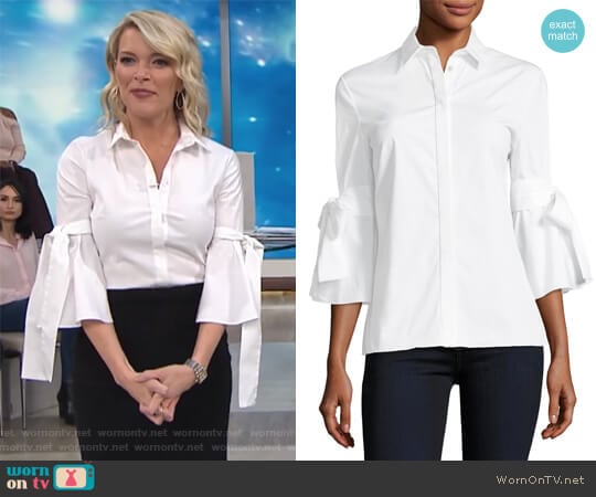 Carolina Herrera Tie-Sleeve Poplin Shirt worn by Megyn Kelly on Today