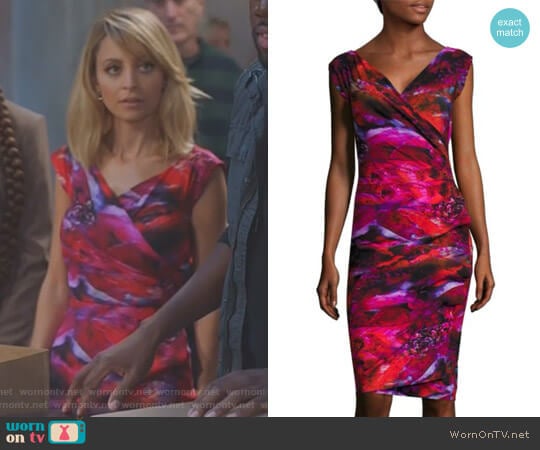 Chiara Boni La Petite Robe Printed Cap-Sleeve Dress worn by Portia Scott-Griffith (Nicole Richie) on Great News