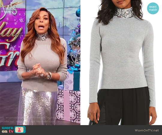 Eliza J Sequin Neck Turtleneck worn by Wendy Williams on The Wendy Williams Show