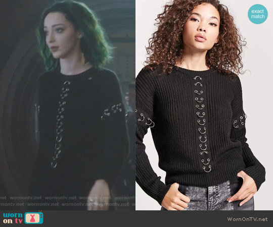 Forever 21 O-Ring Sweater worn by Lorna Dane (Emma Dumont) on The Gifted