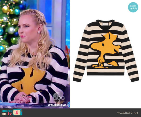 Gucci Striped Woodstock Sweater worn by Meghan McCain on The View