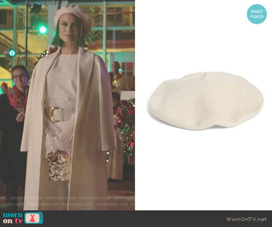 Halogen Wool Blend Beret worn by Cristal Flores (Nathalie Kelley) on Dynasty