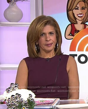 Hoda’s purple zip front dress on Today