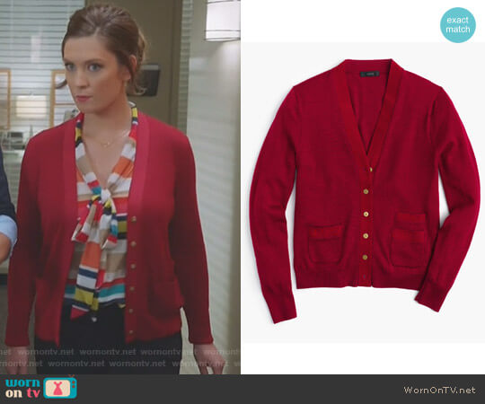 J. Crew Harlow Cardigan worn by Katherine Wendelson (Briga Heelan) on Great News