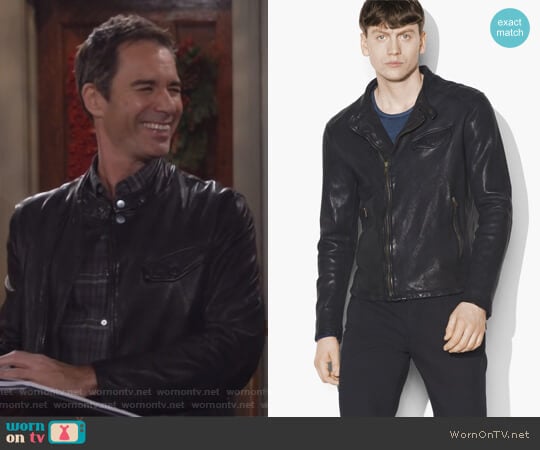 John Varvatos Leather Motocross Jacket worn by Will Truman (Eric McCormack) on Will and Grace