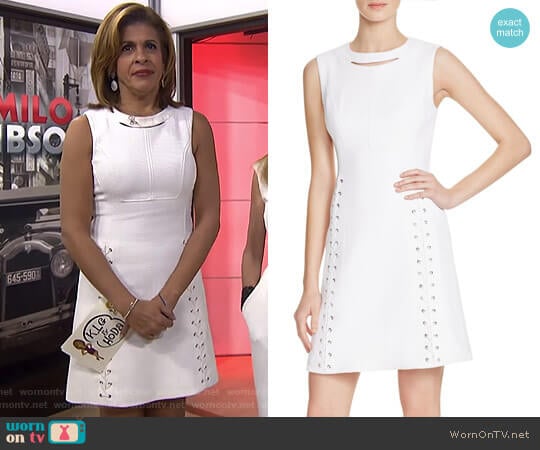 Karen Millen Lace-Up Detail Piqué Dress worn by Hoda Kotb on Today