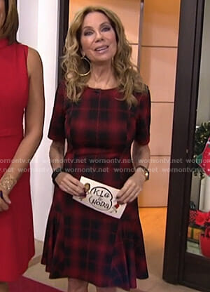 Kathie’s red plaid dress on Today