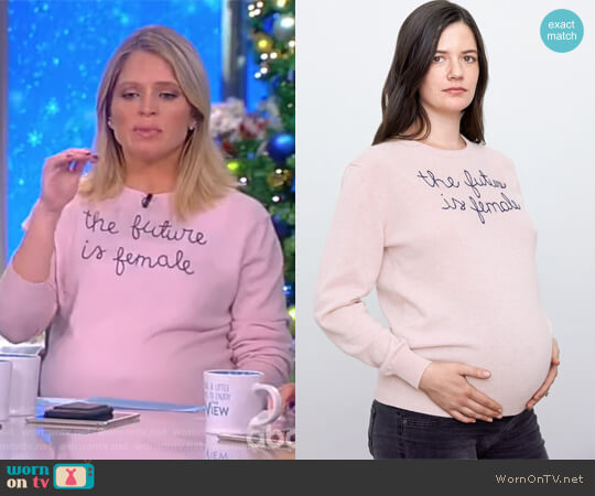 Lingua Franca The Future is Female Sweater worn by Sara Haines on The View