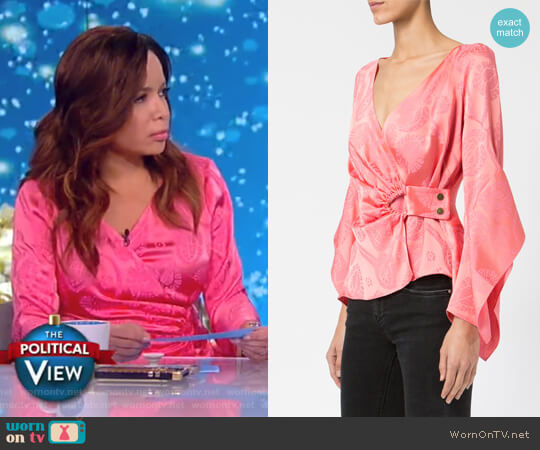 Peter Pilotto Wrap Front Blouse worn by Sunny Hostin on The View
