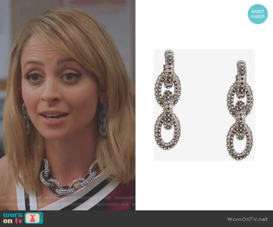 Bcbgmaxazria Pave Chain-Link Earrings worn by Portia Scott-Griffith (Nicole Richie) on Great News