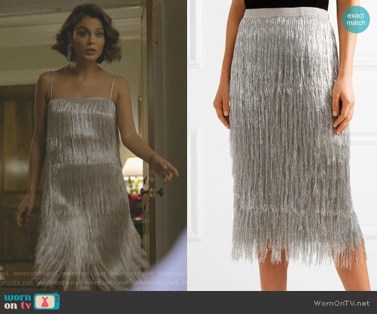 Rachel Zoe Delilah Skirt worn by Cristal Flores (Nathalie Kelley) on Dynasty