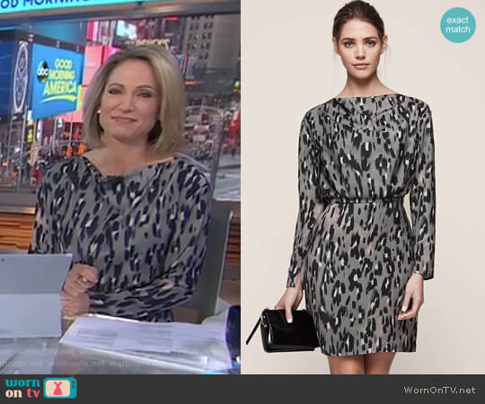 Reiss Lotta Dress worn by Amy Robach on Good Morning America