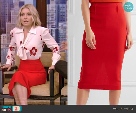 Roland Mouret Arreton Skirt worn by Kelly Ripa on Live with Kelly and Mark